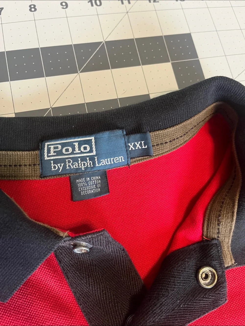 Ralph Lauren Red Polo with Embroidery Big Pony- *** almost vintage **